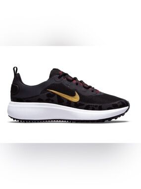Nike Womens Ace Summerlite Golf Shoes - Black/White/Pomegranate/Metallic Gold